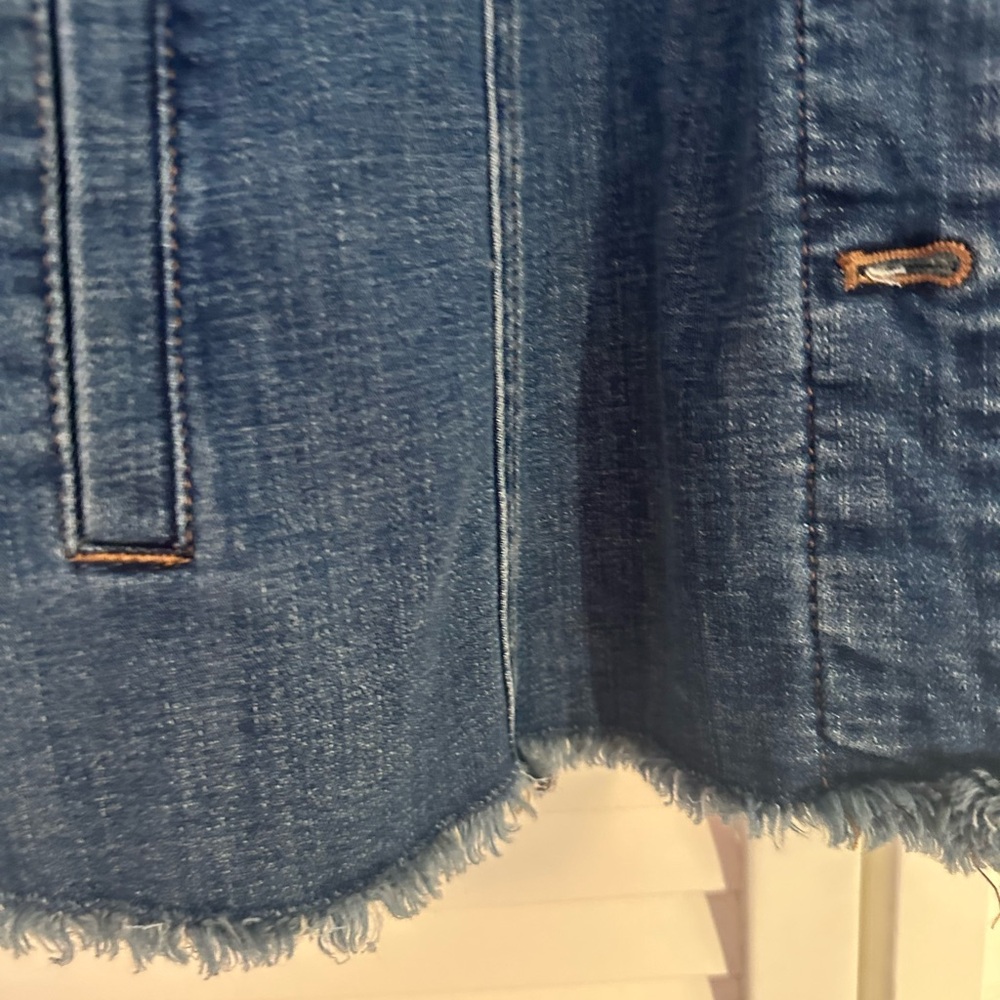 Chicos frayed edge jean jacket